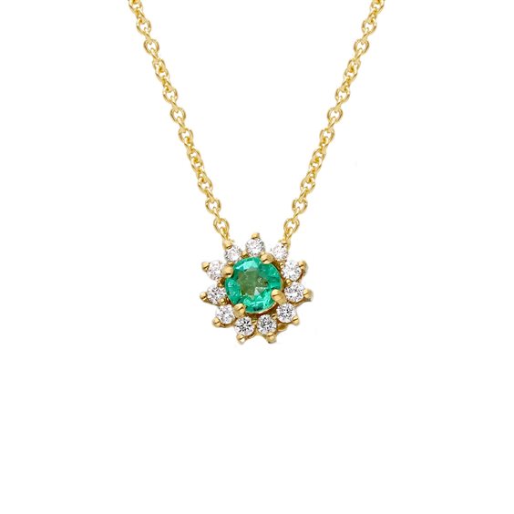 Collana Gioielleria Dossena  Donna in Oro Smeraldo 0.25 Ct 270981SG - 270981SG